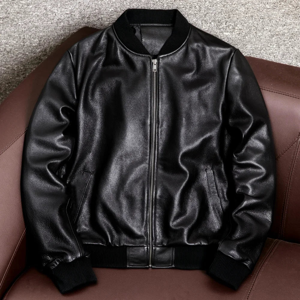 Leather Bomber Jacket