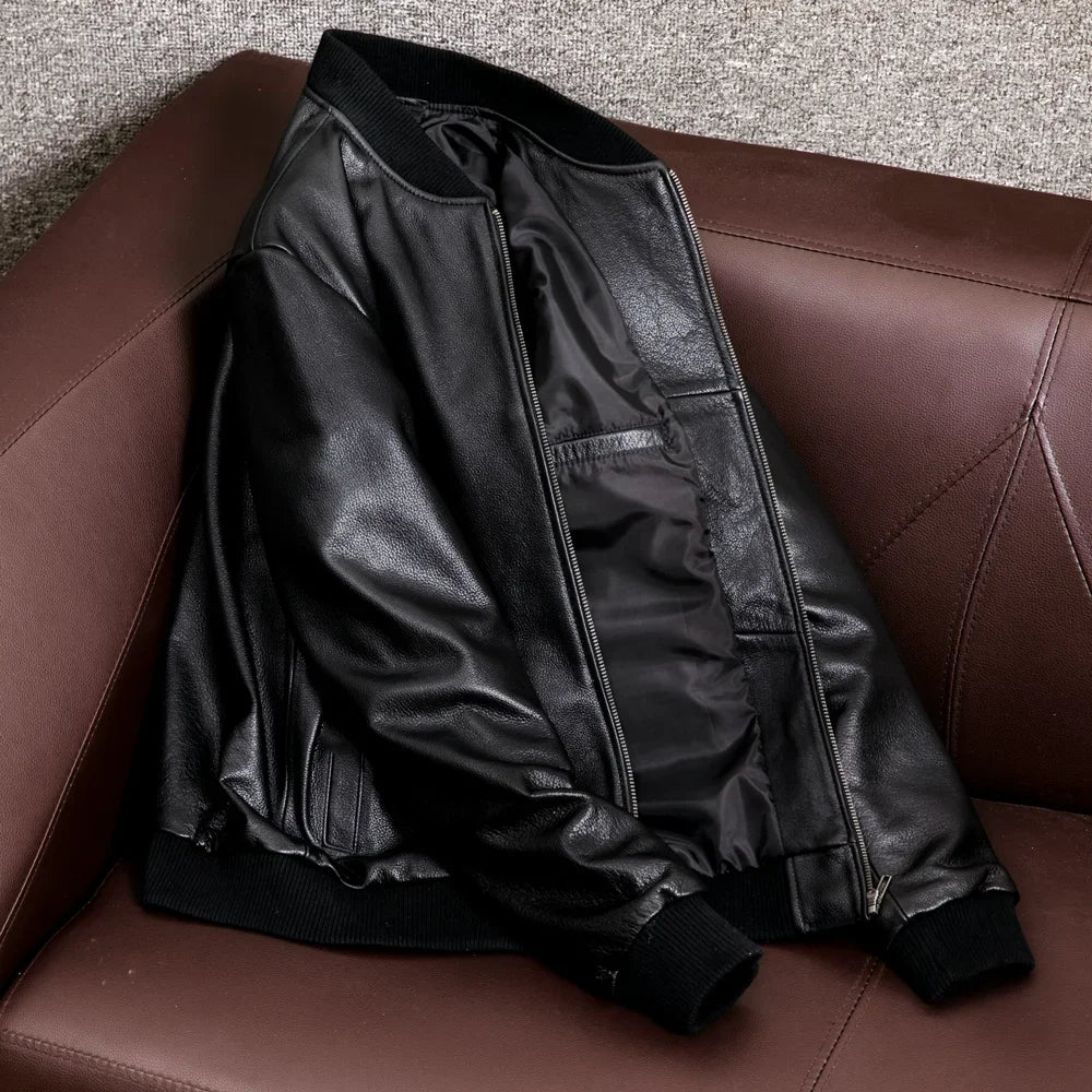 Leather Bomber Jacket