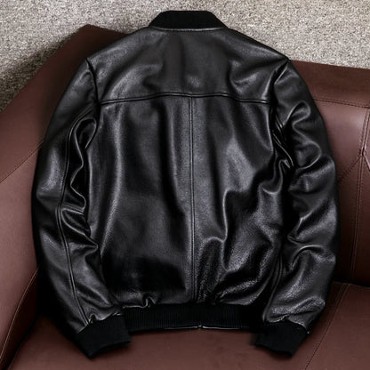 Leather Bomber Jacket