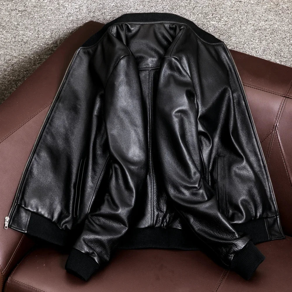 Leather Bomber Jacket
