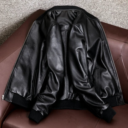 Leather Bomber Jacket