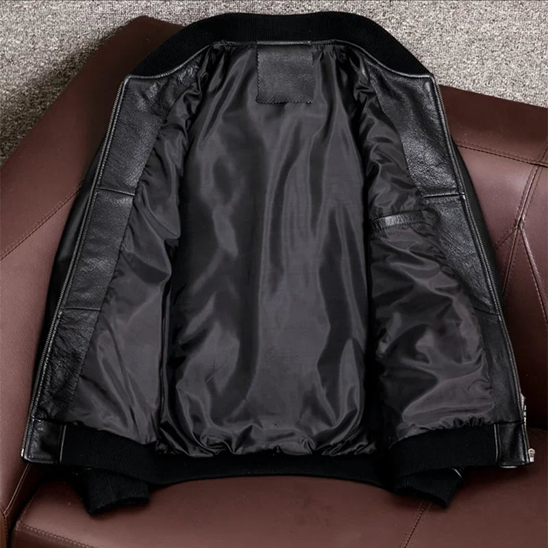 Leather Bomber Jacket