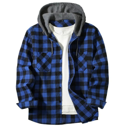 Flannel Hooded Overshirt